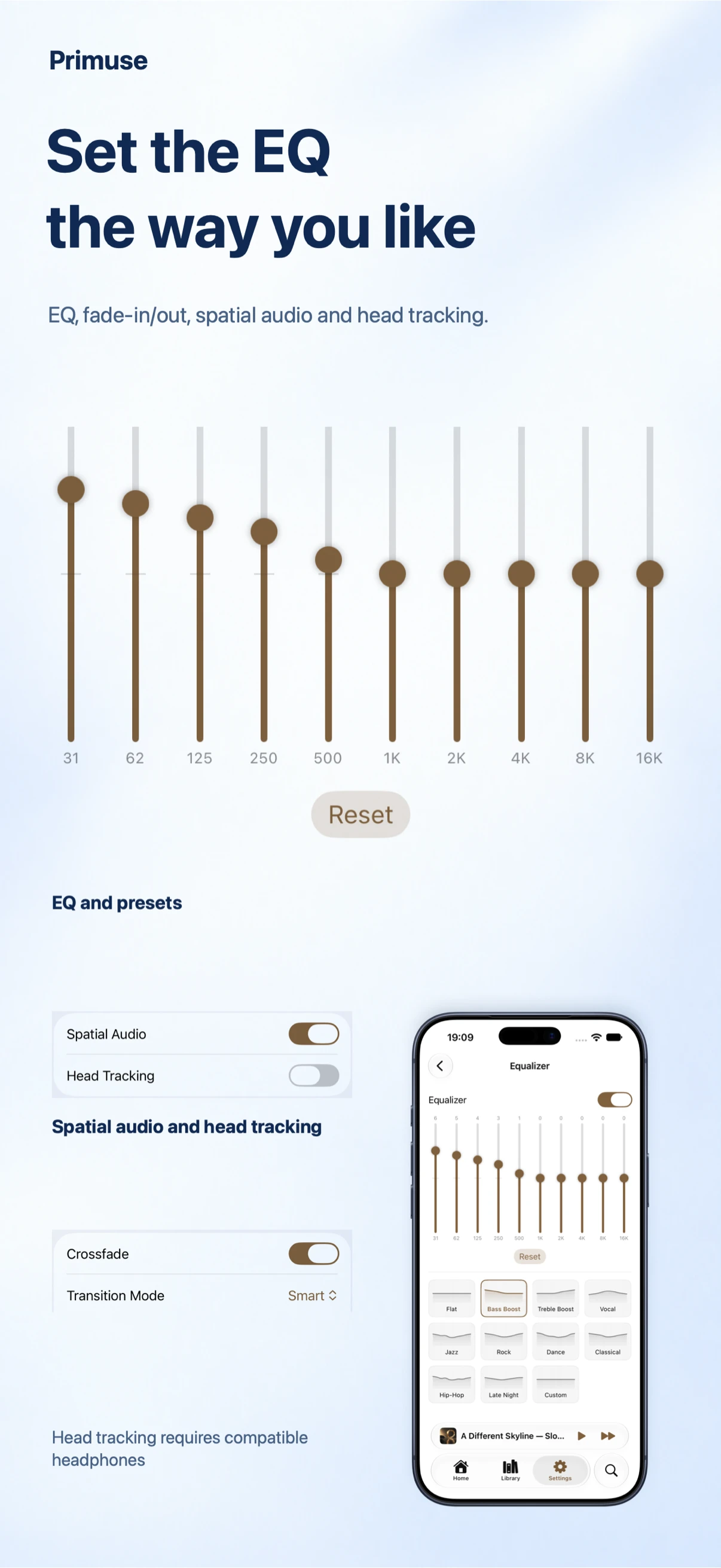 Set the EQ the way you like