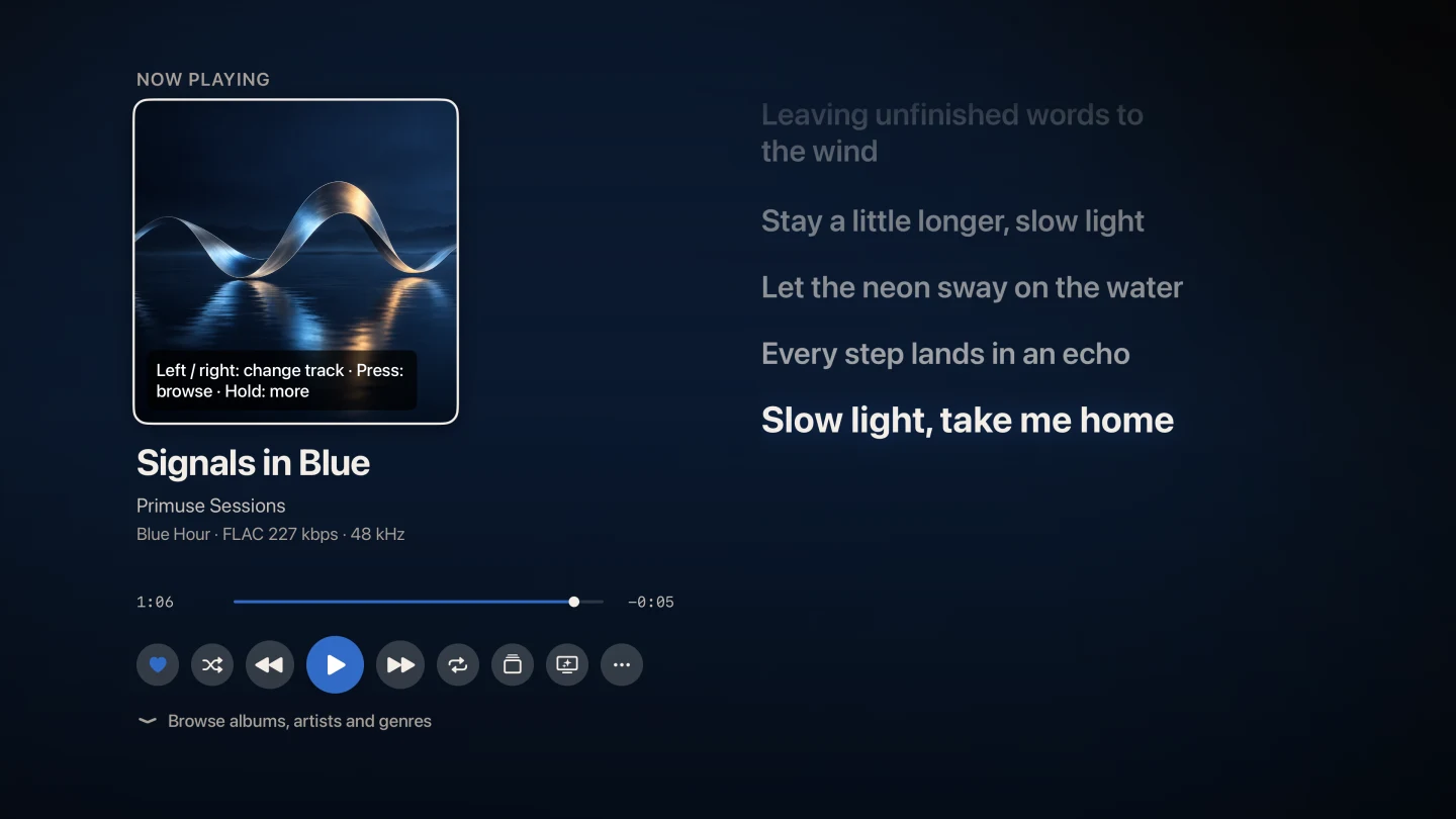 Apple TV now playing